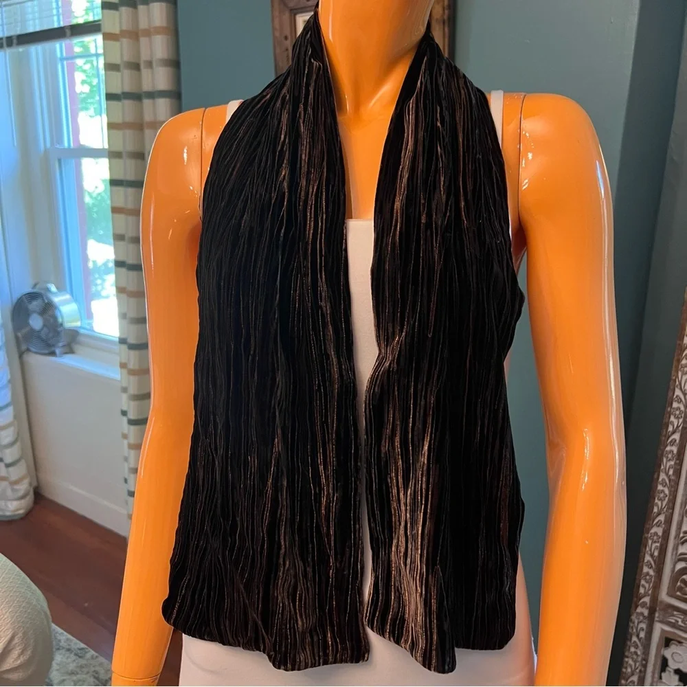 Long Textured Velvet Scarf